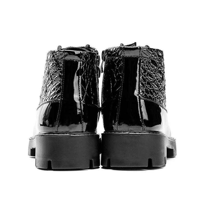 Модные Винтажные Повседневные Мужские Короткие Ботинки Челси Роскошные Толстая Подошва Деловые Туфли Мужские Кожаные Черные Ботильоны Мужские Ботинки Hombre