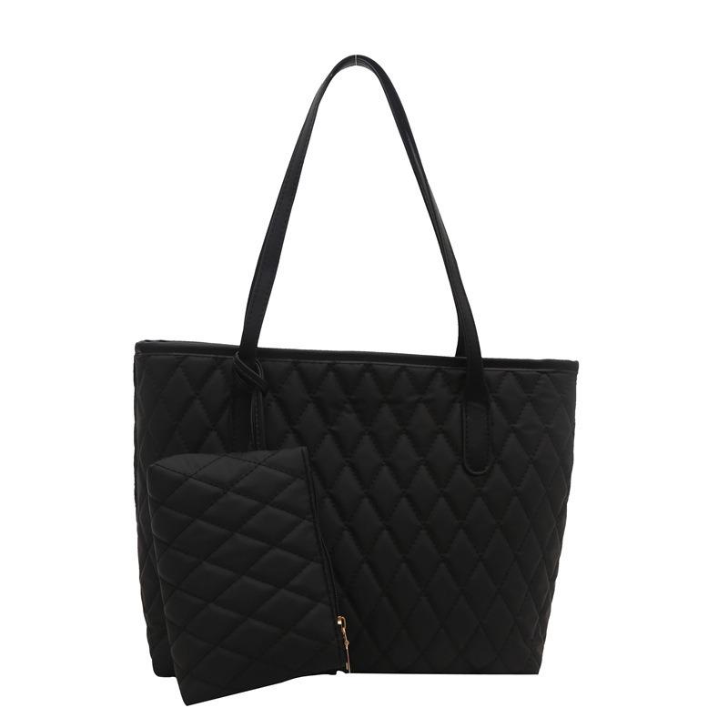 Модная и элегантная темпераментная универсальная новая сумка-тоут большой вместимости, простая, с индивидуальностью, однотонная, портативная, на плечо, подмышку, женская