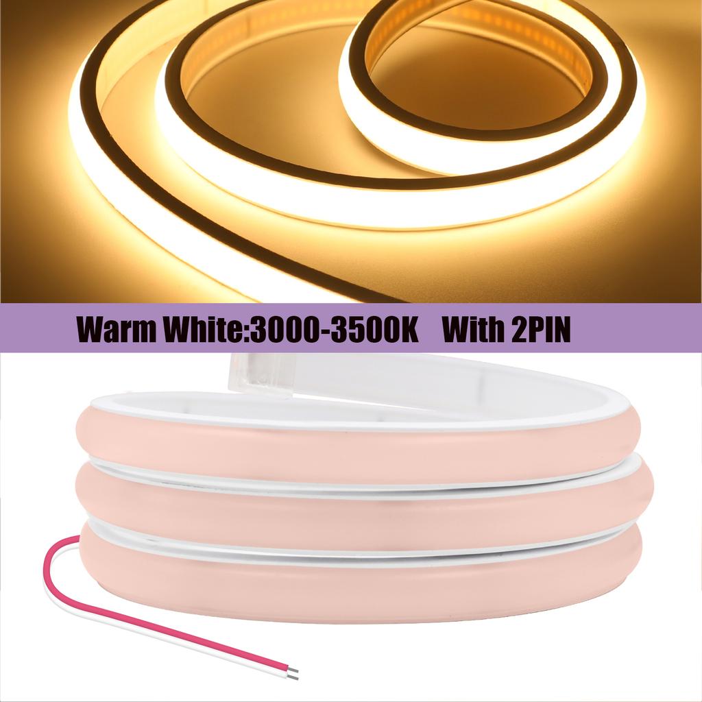 12V 24V COB Neon LED Strip 320 Leds M Waterproof High Brightness Flexible Ribbon Light 3000K 4000K 6000K For Home Decor 0.5M-20M