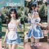 Униформа горничной Косплей Сексуальное Экстремально Милое Нижнее Белье Babydoll Светло-Голубая Мини-Юбка Алисы Взрослый Костюм Хэллоуин Рождественский День Комплект [MORApink] День Святого Валентина