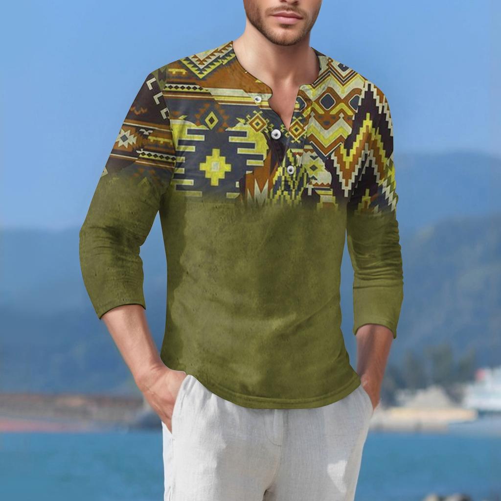 Men'S T-Shirt Street Casual Fashion Long Sleeved Top