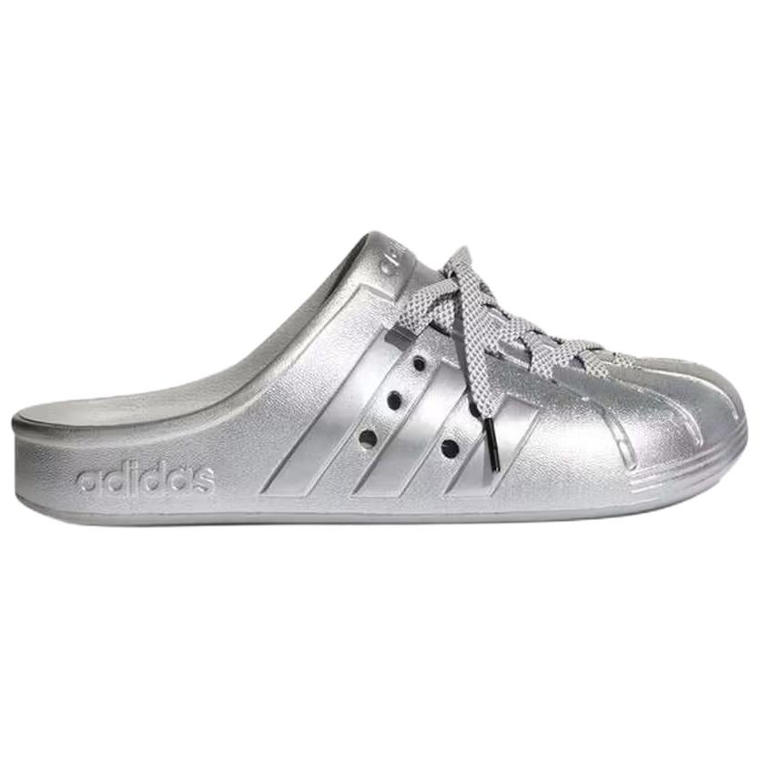 adidas Клоги ADILETTE Унисекс Серебристые LA5011