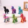 3D Printed Toy Sunshine Rainbow Horse Simulated Statue Cute Pony Joint Tail Movable Figurine Office Decor Children's Gift