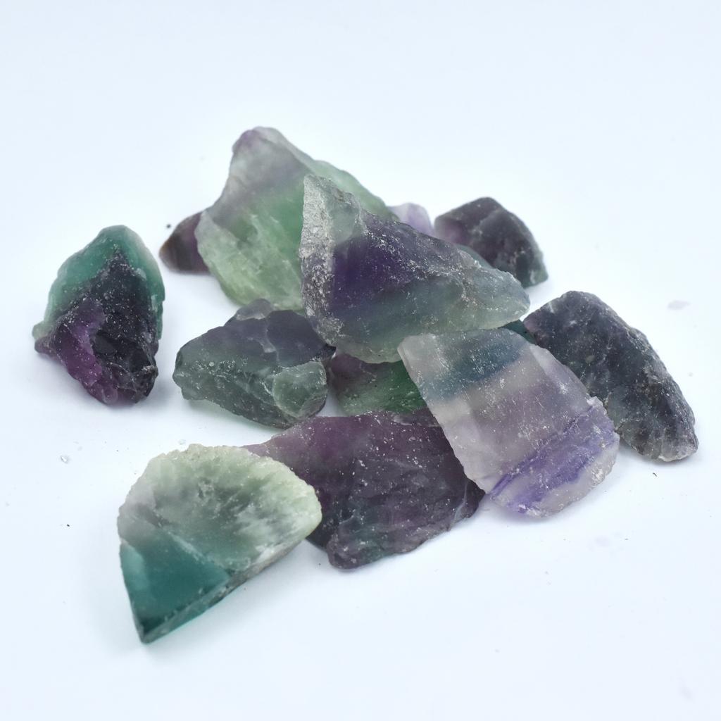 CERTIFIED 150 Ct Natural Fluorite Multicolor Lot Rough Uncut Loose Gemstone