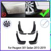4 PCS Car Mud Flaps for Peugeot 301 2013~ 2014 2015 2016 2017 2018  Mudguard Splash Guards Fender Mudflaps Auto Accessories
