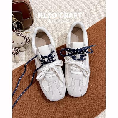 Маленькие ножки~ кожаные ретро женские новые на внутренней платформе ремешок повседневные спортивные универсальные