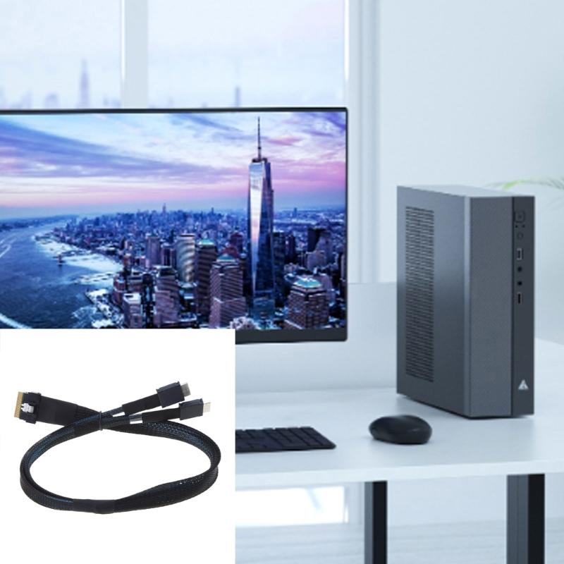 Кабель SlimSAS SFF-8654 8X к Oculink SFF-8611 4X 4ix2 16-24 Гбит/с Эффективная передача сигнала