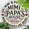 1 шт. Ретро Семейный Дом Металлическая Настенная Табличка Mimi Papa Дом Воспоминания Винтажный Декор Табличка для Сада Патио В помещении На улице Прочный Железный