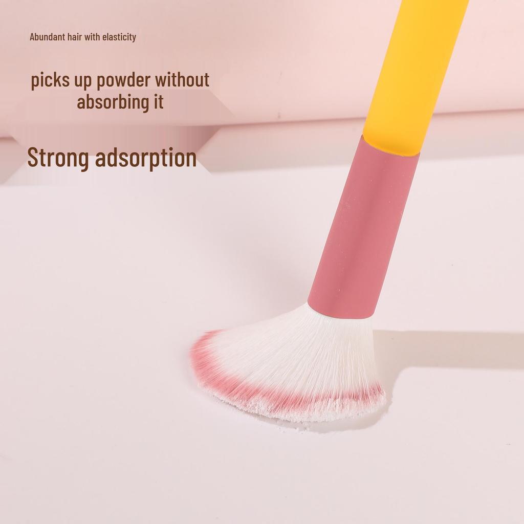 Набор кистей для макияжа: тени для век, пудра, тональный крем, румяна, хайлайтер, консилер, с мягкой щетиной