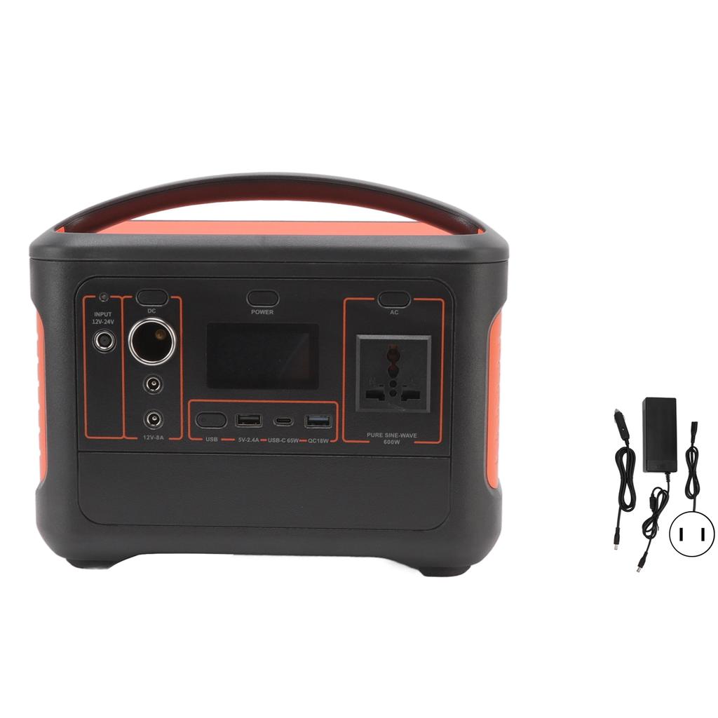 600W Portable Power Station Solar Portable Outdoor Emergency Power Supply 153600MAH 100?240V US
