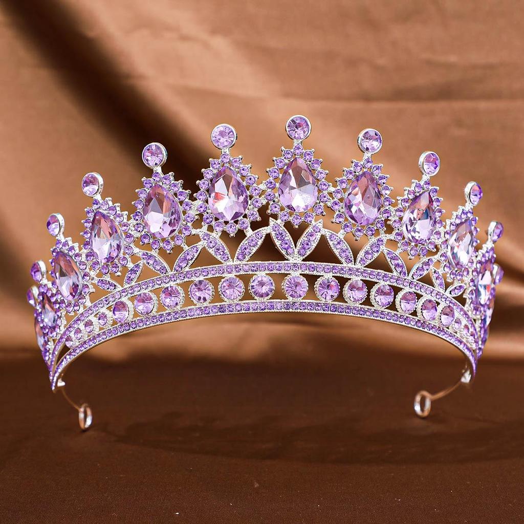 Европейская и американская тиара свадебный головной убор: Корона принцессы из сплава и с инкрустацией бриллиантами