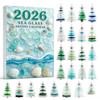 Рождественский Адвент-календарь 2026 с 2D акриловыми украшениями, Подарок-отсчет до праздника для детей, подростков и взрослых
