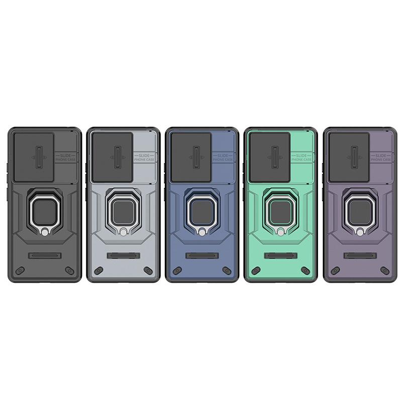For Poco M6 Pro 4G Case Magnet Holder Ring Armor Back Cover Poko Poxo Little M 6 Pro M6Pro PocoM6Pro 4G Slide Lens Protect Funda