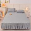 Однотонная хлопковая простыня на резинке, покрывало 2 в 1, пылезащитный чехол для матраса в современном минималистском стиле, защита от пыли