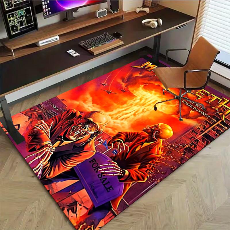 Megadeth Album Cover Art Carpet For Playroom Bedroom Living Room Sofa Home Decorkids Game Area Rug Nonslip Floor Mat