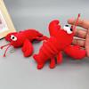 Милый красный краб рак плюшевая кукла брелки сумка подвеска игрушка смешной красный омар школьный ранец украшения аксессуары подарок