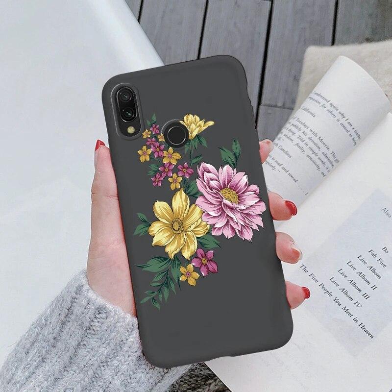 Redmi Note 7 Pro 7S Funda Rainbow Heart Vintage Flowers Leaves Чехол для телефона Мягкий силиконовый чехол-бампер для Xiaomi Redmi Note 7 Противоударная защитная сумка