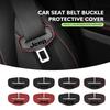 Leather Car Panel Protective Cover Auto Seat Belt Buckle C Protector For Jeep Cherokee Wrangler JK Gladiator Compass Renegade