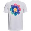Under Armour Back Graphic Print Round Neck Short Sleeve T-Shirt Men Tops White 1373998-100