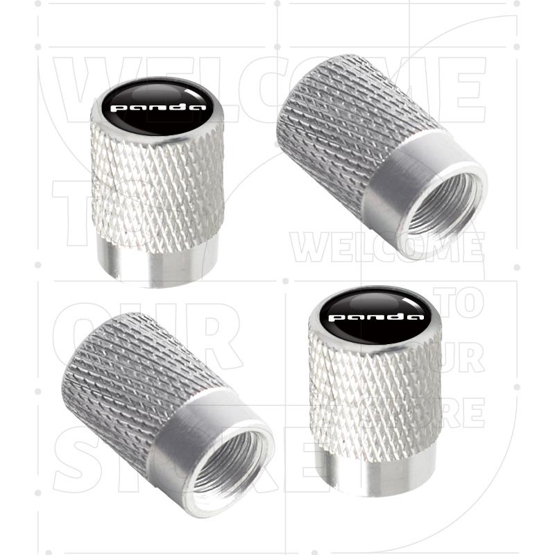 For Panda Punto Tipo Italian Flag Abarth LOGO 4pcs Car Wheel Tire Valve Aluminum Caps Tyre Stem Covers Airdust Waterproof