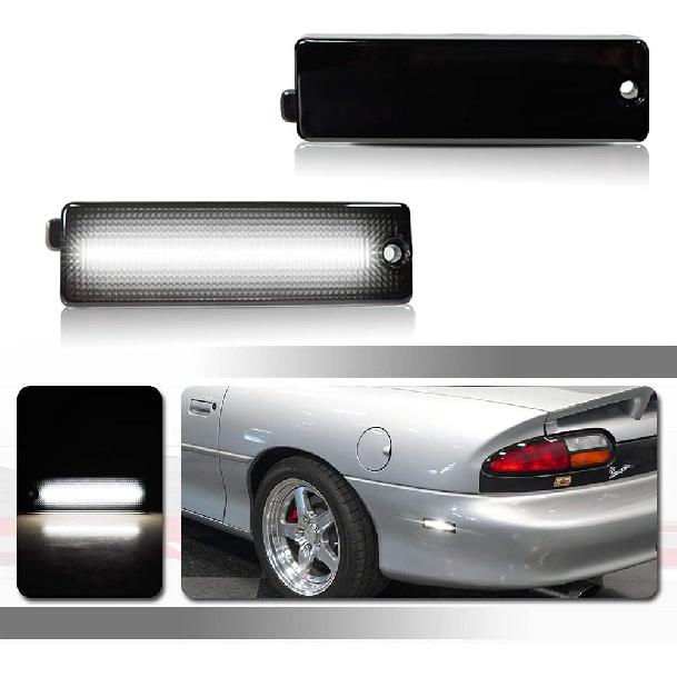 Smoked Lens Compatible with Lamps housing kit Compatible With 1993-2002 Chevy Camaro Rear Bumper Side Marker housing,For 1998-2002 Pontiac Firebird