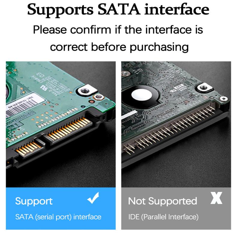 2,5-дюймовый корпус для внешнего жесткого диска SATA, корпус для жесткого диска USB 3.0 2.0, корпус для жесткого диска SATA SSD 6 ТБ для ноутбука, высокоскоростная передача данных 5 Гбит/с
