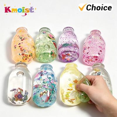Блестящая Бутылка Сжимаемый Мячик Бутылка для Воды Игрушка-Антистресс Сенсорные Новинки Игрушки Для Взрослых Снятие Стресса Подарки на День Рождения