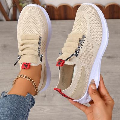Модная женская обувь Модные кроссовки Кроссовки Новые эластичные ткани Легкие и дышащие повседневные туфли Женские дорожные мокасины Спорт