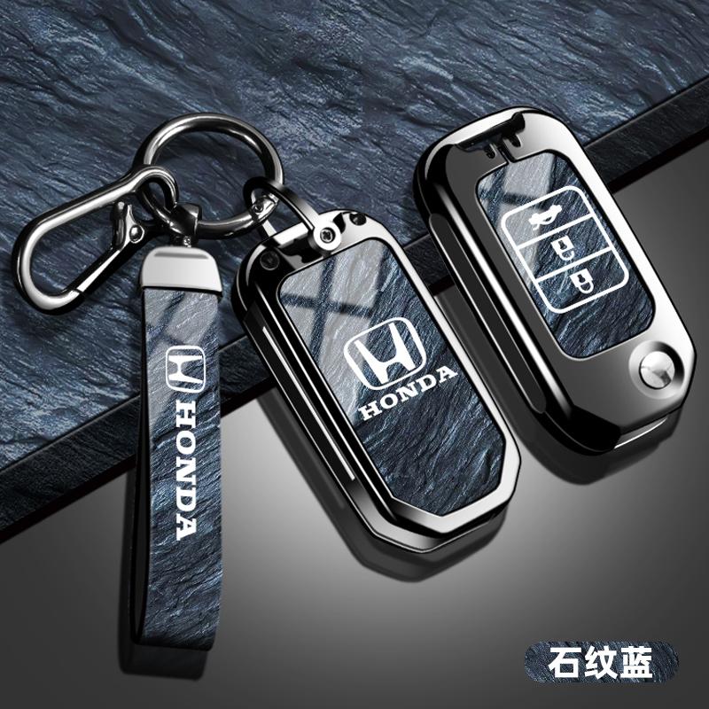 ARG1 Zinc Alloy Car Flip Key Case Fob Cover Protection Shell Keychain For Honda CIVIC CR-V INSPIRE CITY Accord HR-V Pilot Sport SI EX