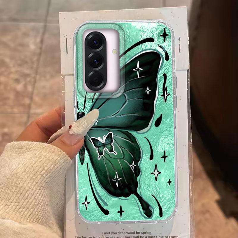 Case For Samsung Galaxy A56 A36 A16 A25 A35 A26 S25 S24 Plus Ultra FE 5G Phone Cover Butterfly Gradient For Samsung A55 Soft Bag