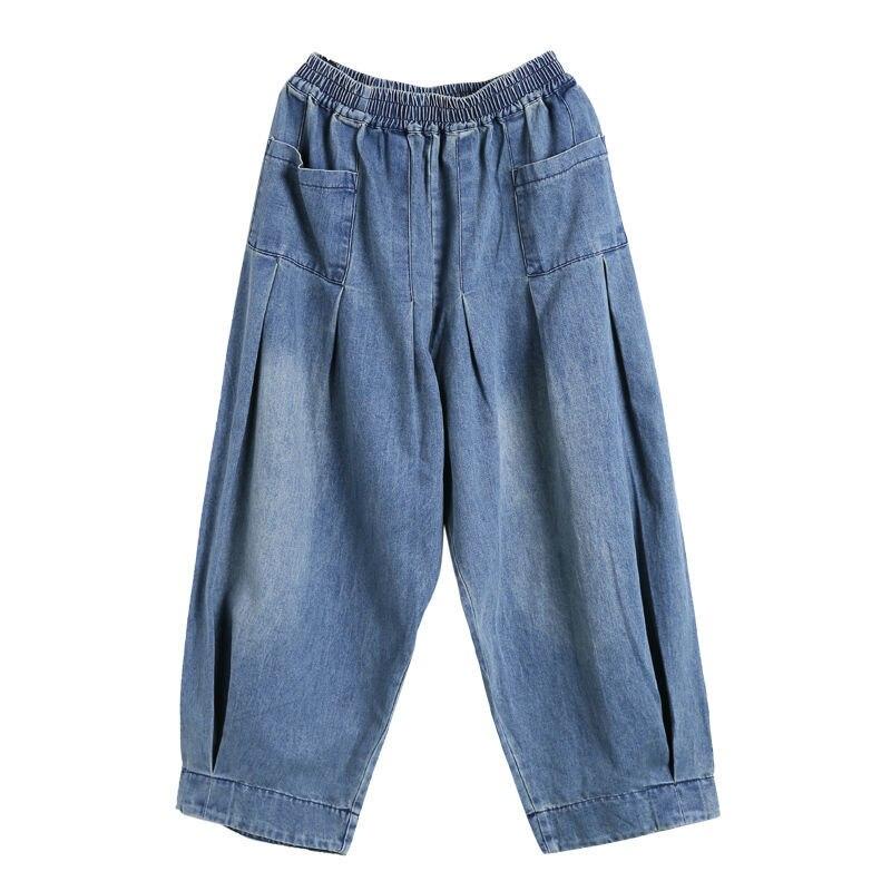 Baggy Oversize Jeans Women Denim Casual Cross Pants Female Vintage Harem Pants Trousers Bloomers Mom Wide Leg Jeans