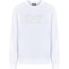 Emporio Armani EA7 Осень/Зима 24 Свитшот с принтом логотипа из букв и цифр, с круглым вырезом, с длинным рукавом, мужской свитшот Белый 6DPM60-PJVRZ-1100