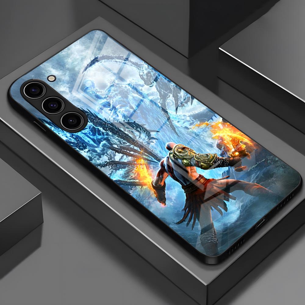War God Kratos Phone Case For Samsung S26 S25 Edge Ultra S23 S22 S21 S20 Ultra Plus S24 Fe A54 A53 A25 Glass Cover