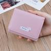 Flower Print Cute Mini Purse Ladies Fashion Trifold Wallet Soft Artificial Leather Short Wallets