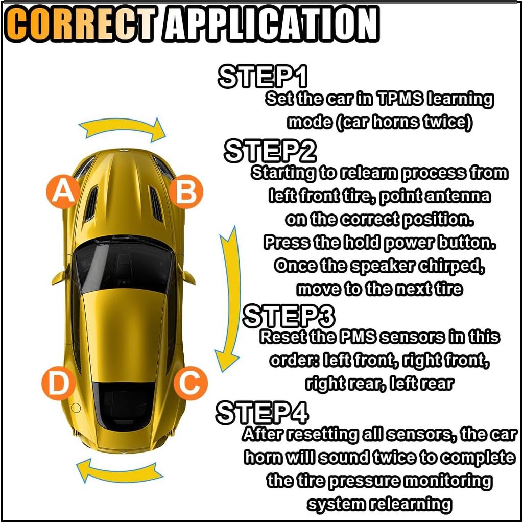 TPMS Relearn Tool, OEC-T5 EL-50448 Tire Pressure Monitor System Sensor Reset Tool, Programming Training Activation Tool For GM/Cadillac/Buick/Chevy