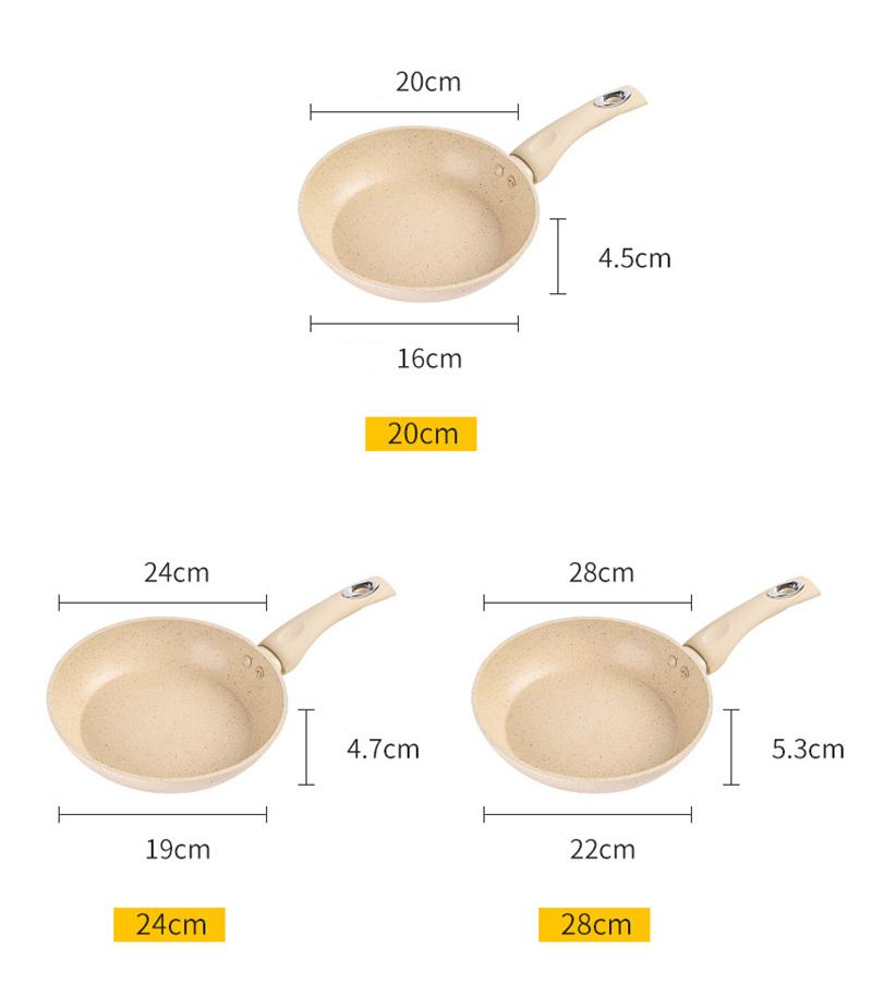 Multifunction Frying Pan Non Stick Heat Cooking Pan Resistant Ceramic Frying Pans For Induction Cooker Gas Stoves Kitchen Tools