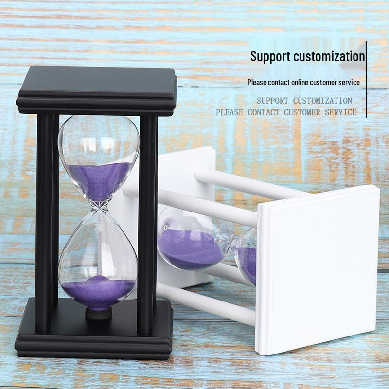 Multicolor Wooden Hourglass: 5/15/30 Minute Timer for Kids' Brushing & Creative Decor
