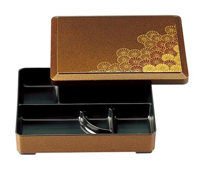 Fukui Craft Длинный Фукураи Бенто Дикая Хризантема с Черным 23213690 8-дюймовый Бокс, Крышка,