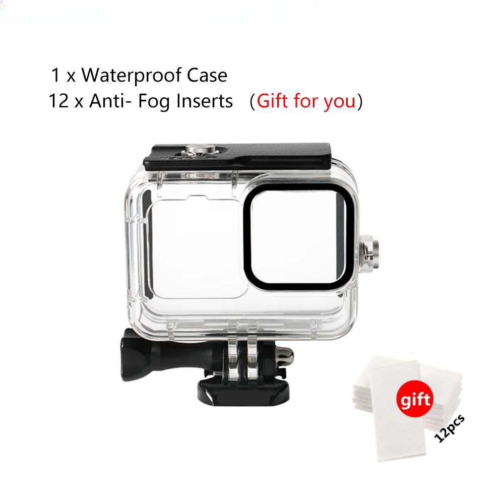 Водонепроницаемый корпус Силиконовый чехол-рукава Боковая крышка аккумулятора Фильтр для GoPro Hero 13 12 11 10 9 Экшн-камера Go pro Аксессуары
