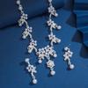Shining Claw Chain Jewelry Set Exquisite Necklace Earrings Set Pearl Necklaces Earrings  Women
