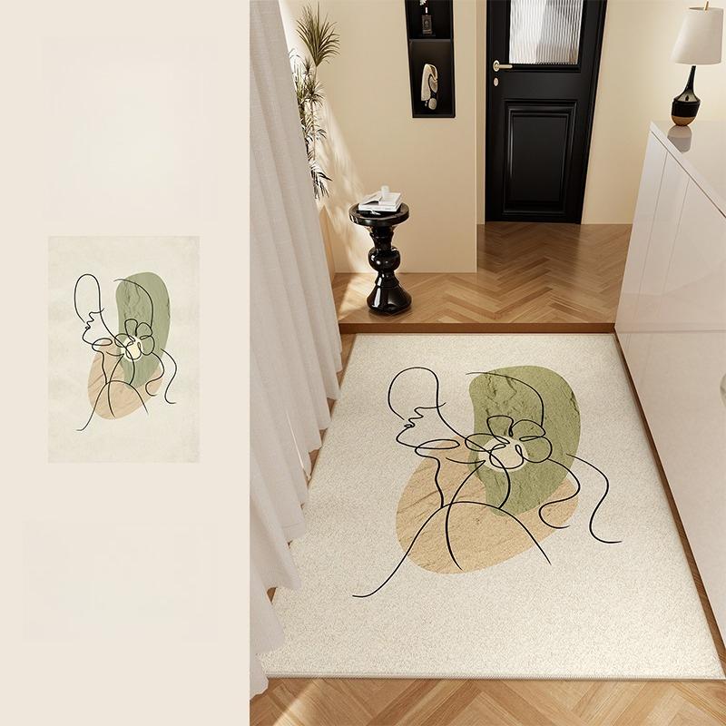 Flower Pattern Rugs for Bedroom Large Area Living Room Decoration Waterproof Carpet Washable Lounge Floor Mat Home Anti-slip Rug