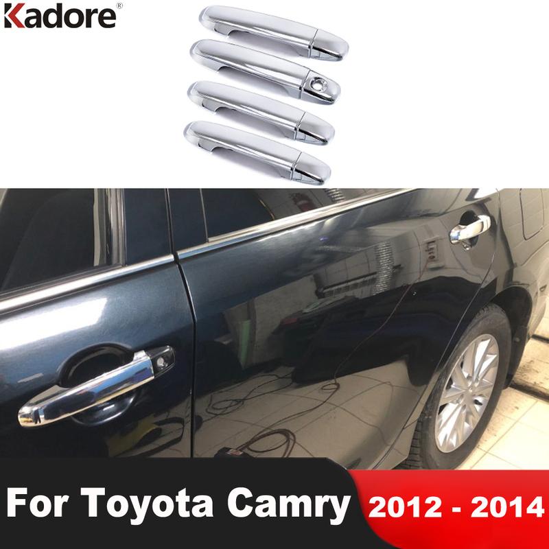 Door Handle Cover Trim For Toyota Camry 2012 2013 2014 Chrome Car Side Door Handles Catch Cap Covers Overlay Accessories