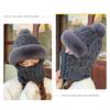 Thick Plush Mask Hat Scarf Set Ski Windproof Lei Feng Hat Casual Neck Warmer  for Cycling