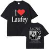 I Love Laufey The Bewitched Tour T-shirts Bewitched Album Merch Crewneck Short Sleeve Streetwear Unisex Women Tees Fashion Clothes
