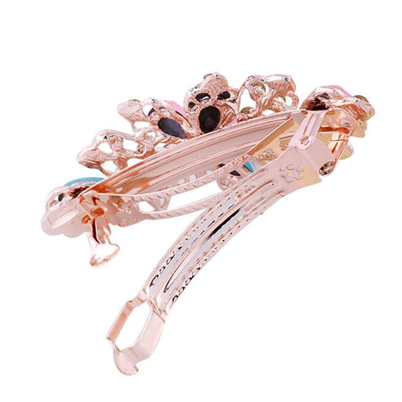 Women's Butterfly Rhinestone Crystal Hair Clip Barrette CDN