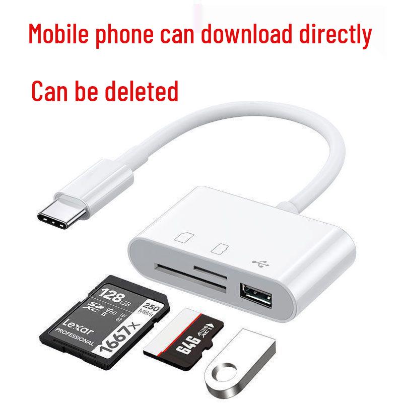 Многофункциональный кардридер USB-C с поддержкой TFSD, камеры и мобильного телефона