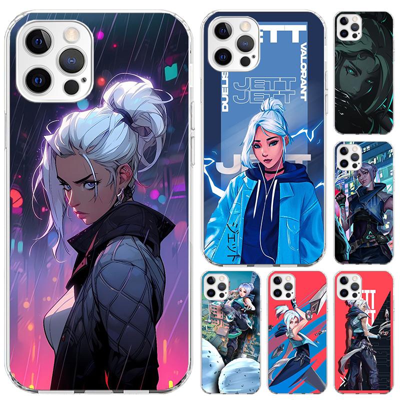 Valorant Jett Phone Case for Iphone 17 Air 16 15 Plus 14 13 Mini 12 11 Pro Max 16E 7 8 SE 2020 Soft Funda Print Shell 16 15 14 1