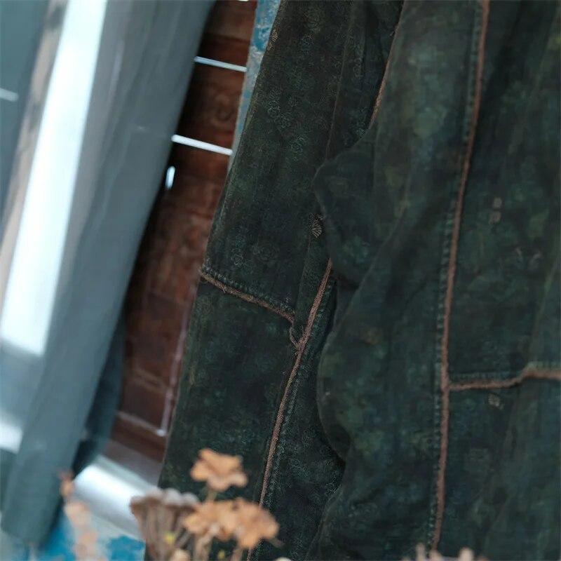 Johnature Женские винтажные осенние брюки с эластичной талией в стиле пэчворк, свободные брюки