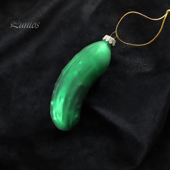 Подвесное украшение в виде огурца с шнурком, легко подвешиваемое рождественское украшение в виде соленья на елку