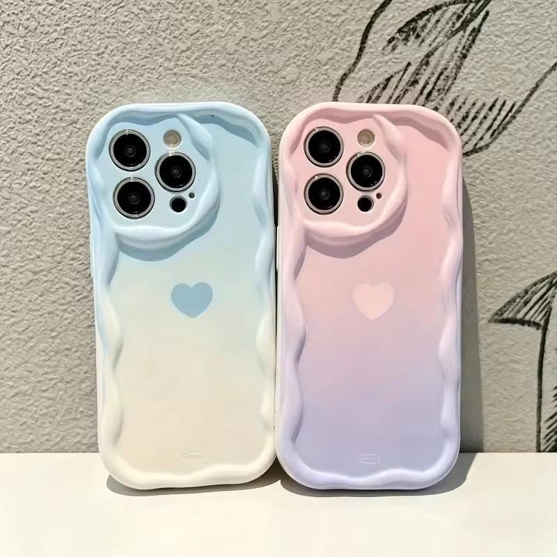 Романтичный Чехол для Телефона с Градиентным Рисунком Сердца для Samsung Galaxy A57 Чехлы A37 A17 A56 A36 A16 S26 S25 S24 S23 Ultra Plus FE Чехол
